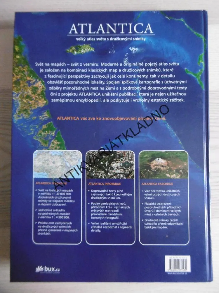 ATLANTICA, VELKÝ ATLAS SVĚTA S DRUŽICOVÝMI SNÍMKY,  **an