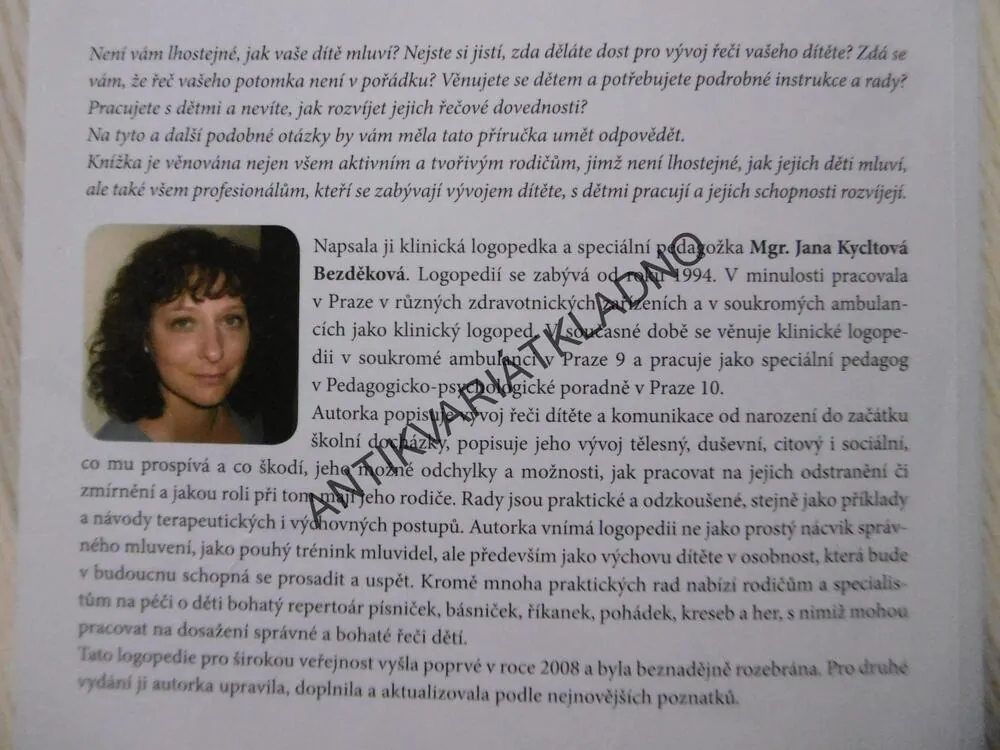 UČÍME NAŠE DÍTĚ MLUVIT, KYCLTOVÁ-BEZDĚKOVÁ, LOGOPEDIE, 2014, **an