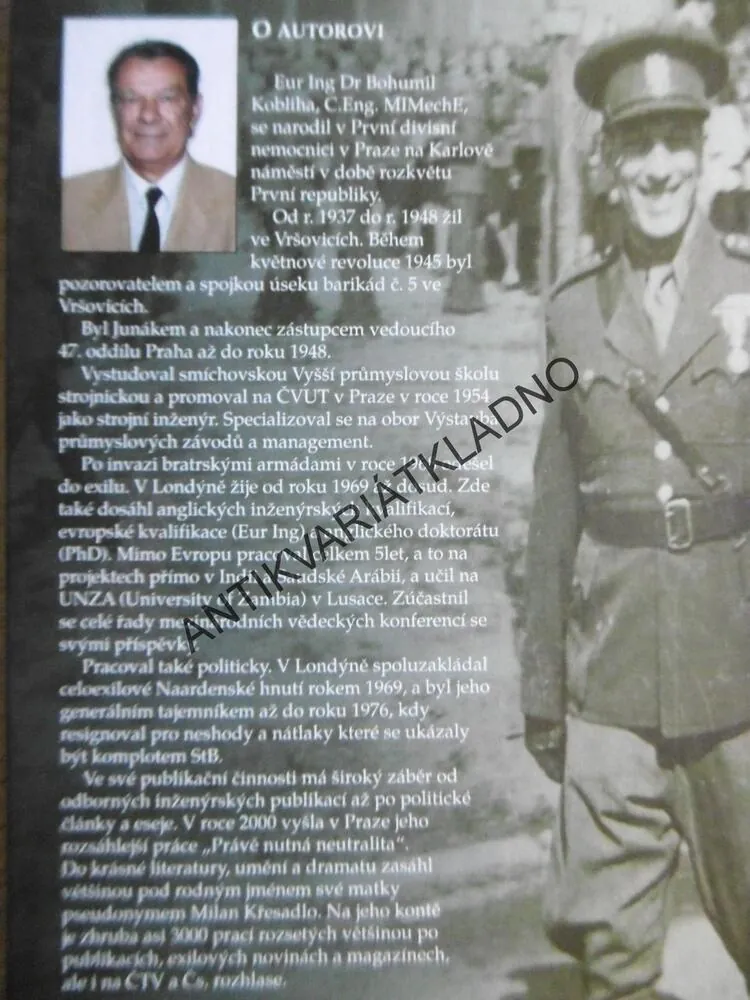 ŠEST DNÍ KDY NÁROD VĚDĚL, BOHUMIL KOBLIHA, **an