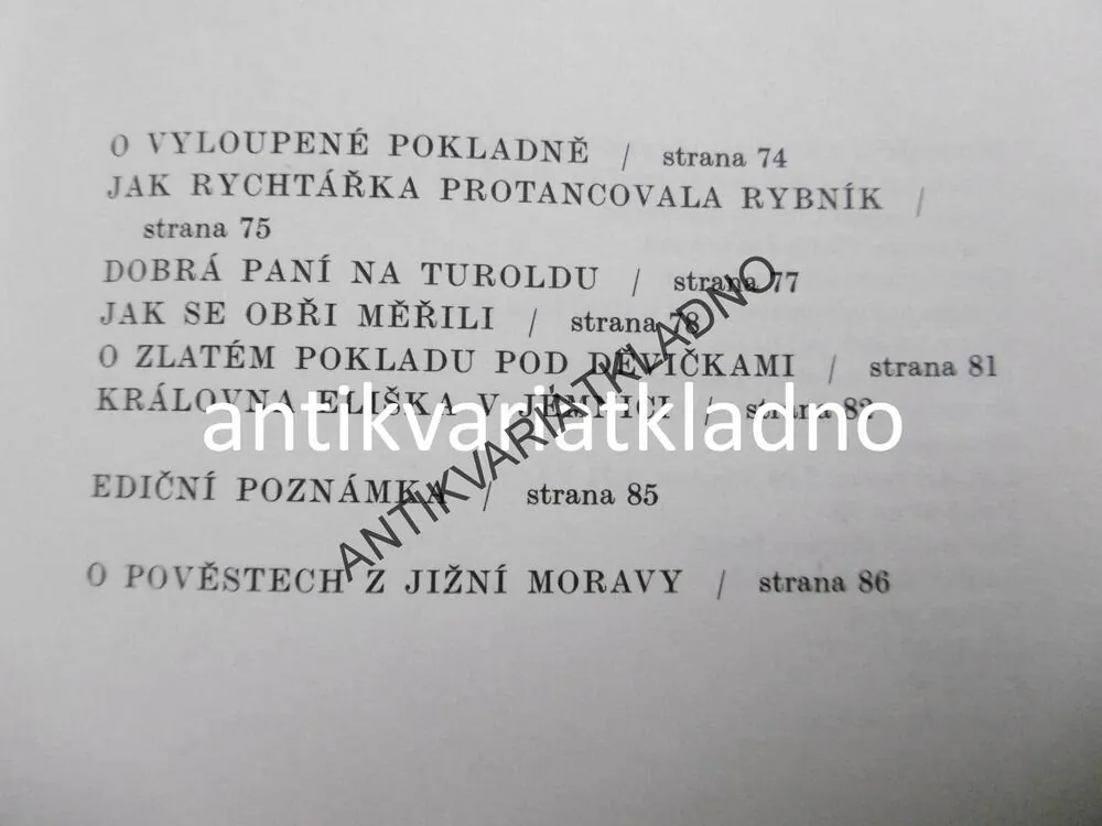 O STŘÍBRNÉ PODKOVĚ, POVĚSTI Z JIŽNÍ A JIHOZÁPADNÍ MORAVY