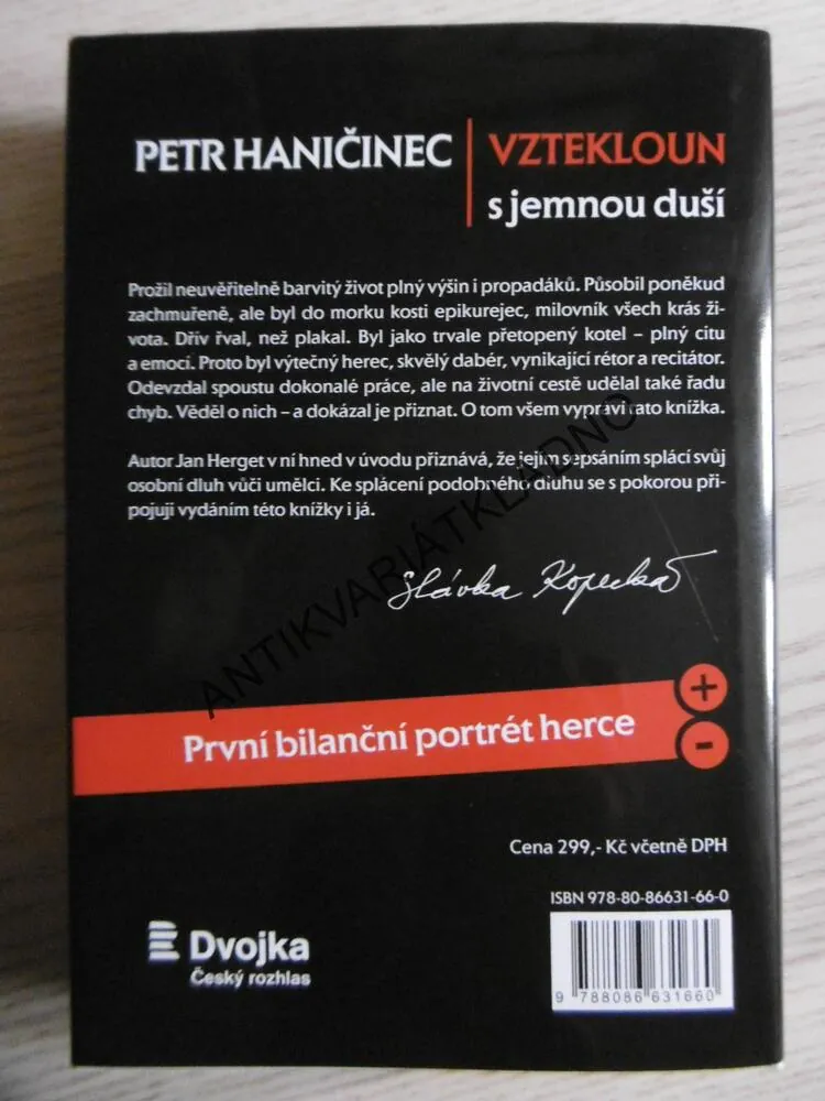 PETR HANIČINEC, VZTEKLOUN S JEMNOU DUŠÍ, JAN HERGET, **an