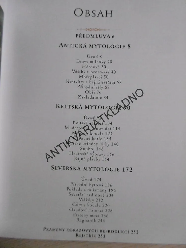 ENCYKLOPEDIE MYTOLOGIE, SEVERSKÁ, ANTICKÁ, KELTSKÁ, ARTHUR COTTERELL, **an