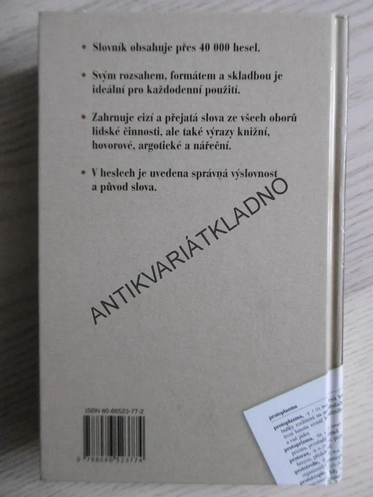 SLOVNÍK CIZÍCH SLOV, **an