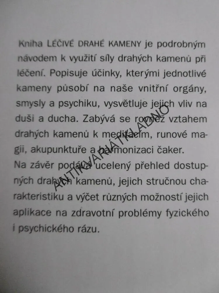 LÉČIVÉ DRAHÉ KAMENY, LITOTERAPIE, REINHARD FLOREK, **an