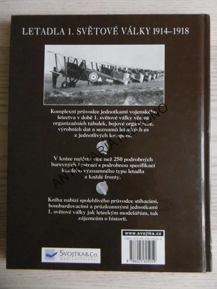 LETADLA 1. SVĚTOVÉ VÁLKY 1914 - 1918, **an