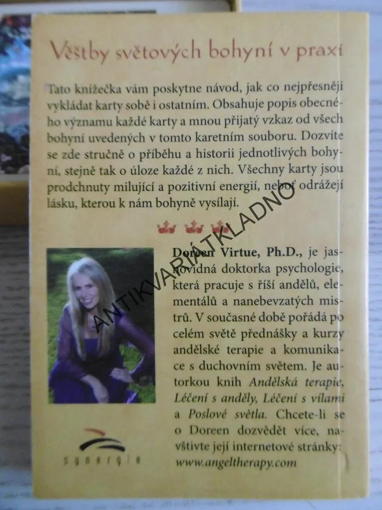 POSELSTVÍ BOHYNÍ, KNIHA A 44 KARET, DOREEN VIRTUE, VYKLÁDACÍ KARTY,