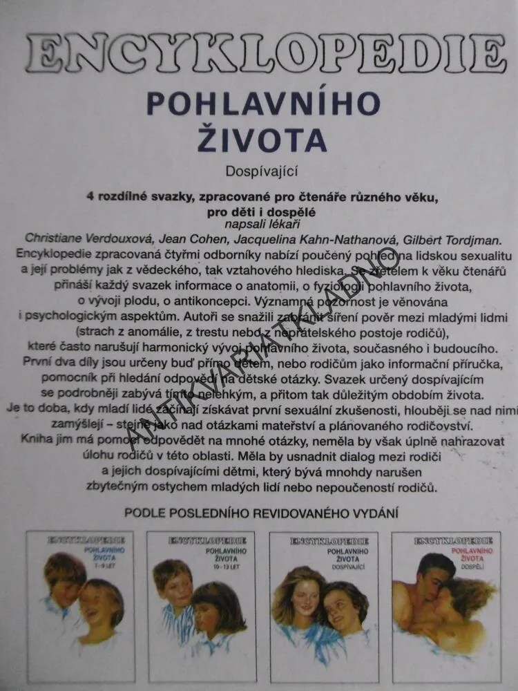 ENCYKLOPEDIE POHLAVNÍHO ŽIVOTA, DOSPÍVAJÍCÍ, COHEN, **an