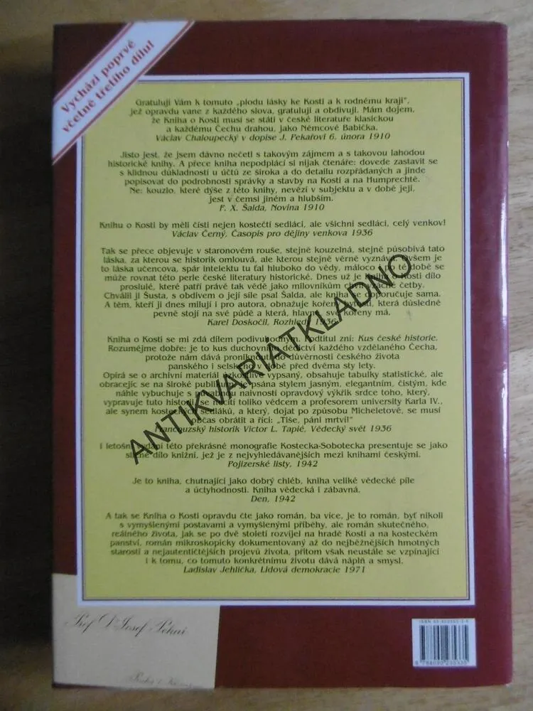 KNIHA O KOSTI, JOSEF PEKAŘ, HRAD KOST,