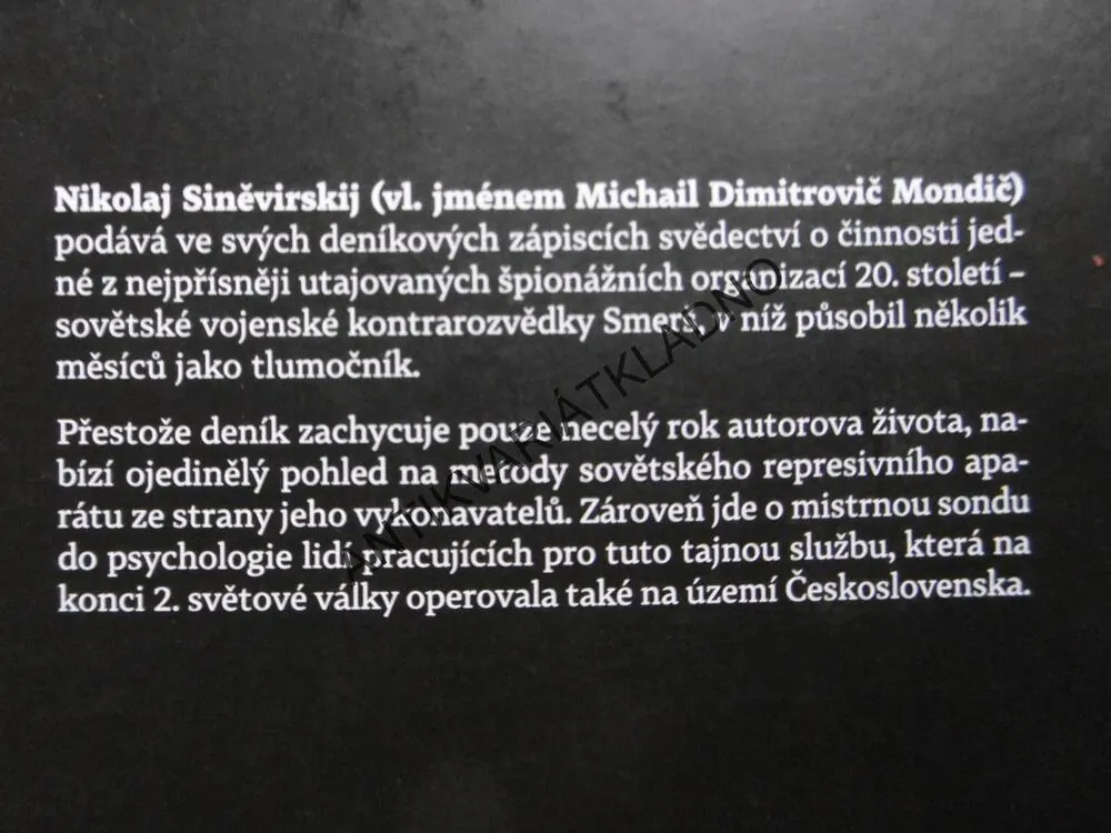 SMERŠ, ROK V TÁBOŘE NEPŘÍTELE, NIKOLAJ SINĚVIRSKIJ, **an