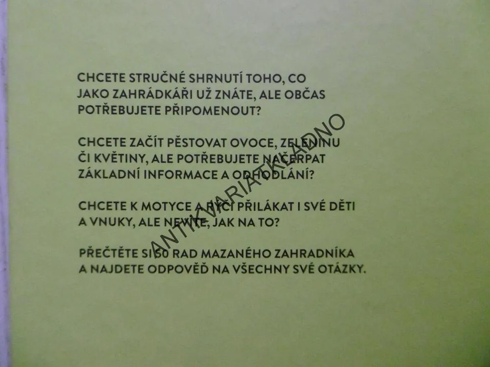 50 RAD MAZANÉHO ZAHRADNÍKA, RECEPTÁŘ, **an