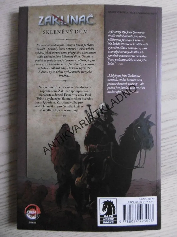 ZAKLÍNAČ, SKLENĚNÝ DŮM, TOBIN, KOMIKS CREW DARK HORSE 1., **an