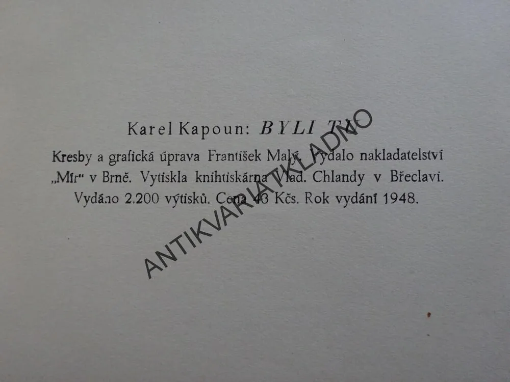 BYLI TU, KAREL KAPOUN, 1948