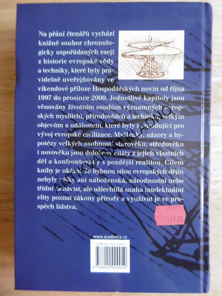 DĚJINY EVROPSKÝCH OBJEVŮ A VYNÁLEZŮ, OD HOMÉRA K EINSTEINOVI,KRAUS, **an 