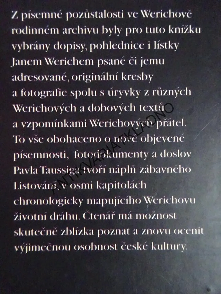 LISTOVÁNÍ, JAN WERICH, **an