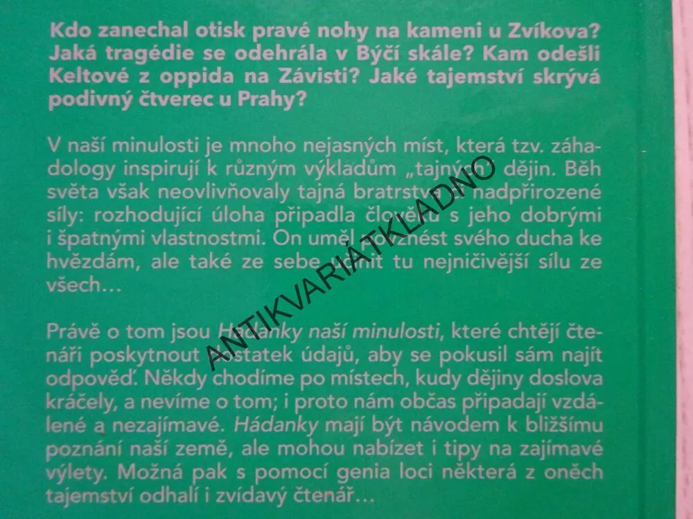 KAM ODEŠLI KELTOVÉ?, HÁDANKY NAŠÍ MINULOSTI, JIŘÍ BÍLEK, **an