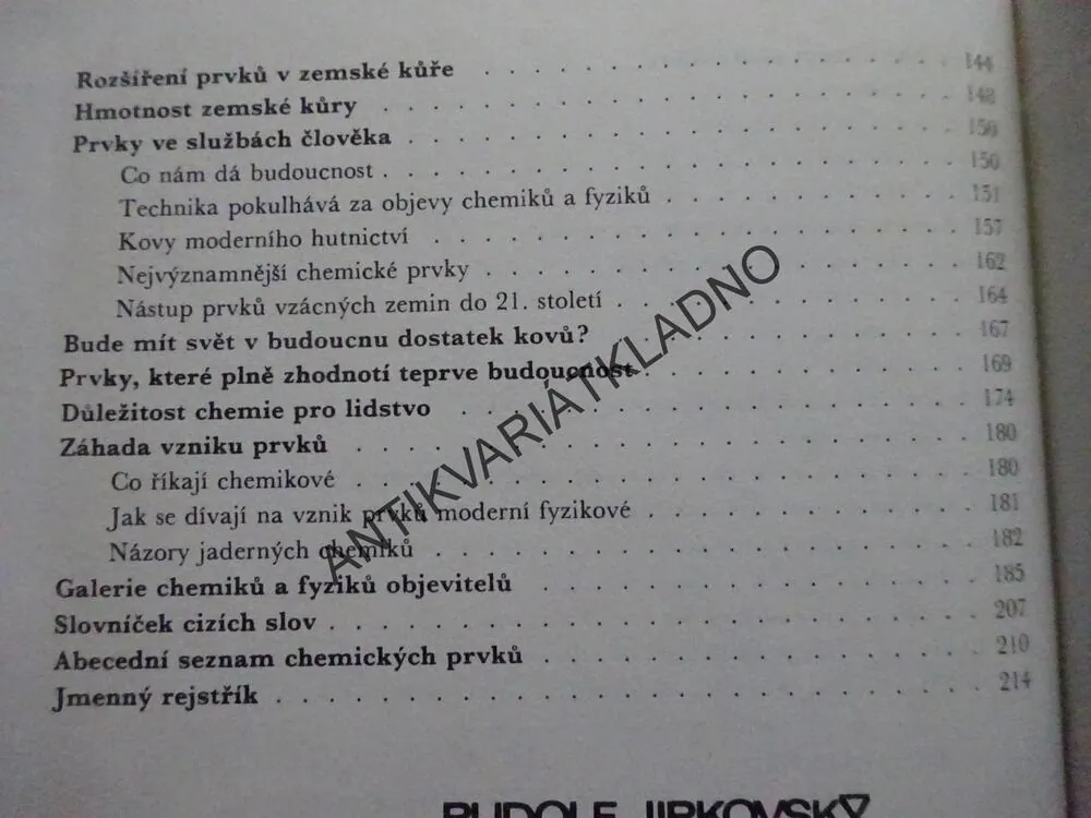 JAK CHEMIKOVÉ A FYZIKOVÉ OBJEVOVALI A KŘTILI PRVKY, RUDOLF JIRKOVSKÝ, **an