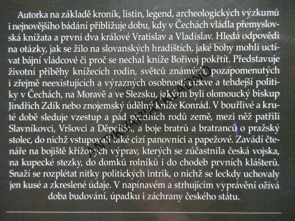 ZA ČASŮ PŘEMYSLOVSKÝCH KNÍŽAT, MIROSLAVA MOUČKOVÁ, **an