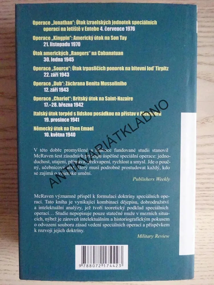 SPECIÁLNÍ OPERACE, WILLIAM H. MCRAVEN, **an