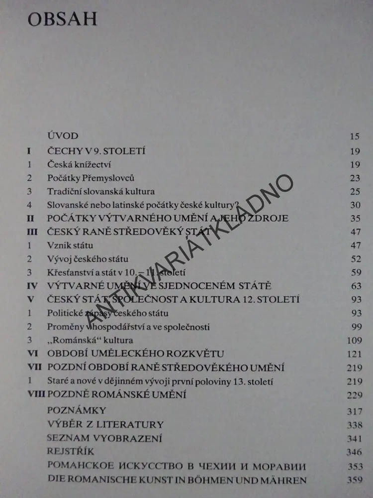ROMÁNSKÉ UMĚNÍ V ČECHÁCH NA MORAVĚ,MERHAUTOVÁ, TŘEŠTÍK, **an