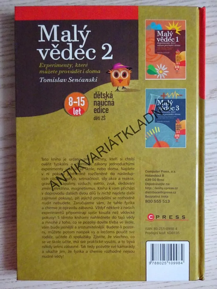 MALÝ VĚDEC 2., EXPERIMNENTY, KTERÉ ,ŮŽETE PROVÁDĚT I DOMA, SENCANSKI, **an