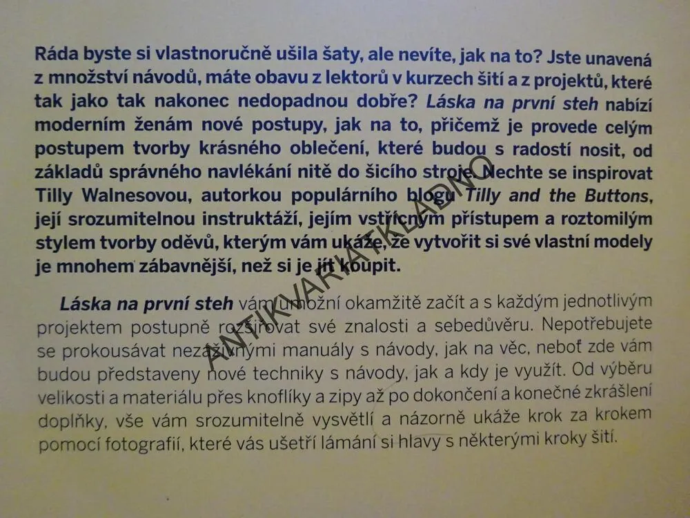 LÁSKA NA PRVNÍ STEH, ŠITÍ NENÍ ŽÁDNÁ VĚDA, WALNESOVÁ, **an