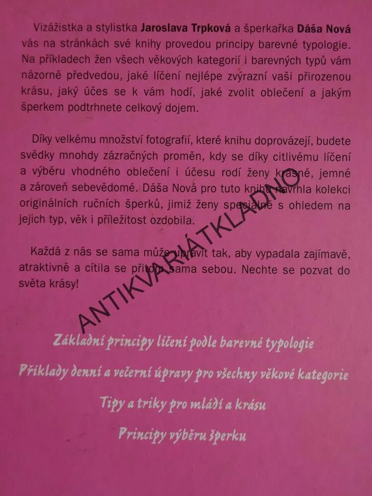 ŽENA, ŠPERK A BARVY, JAROSLAVA TRPKOVÁ, DÁŠA NOVÁ, **an