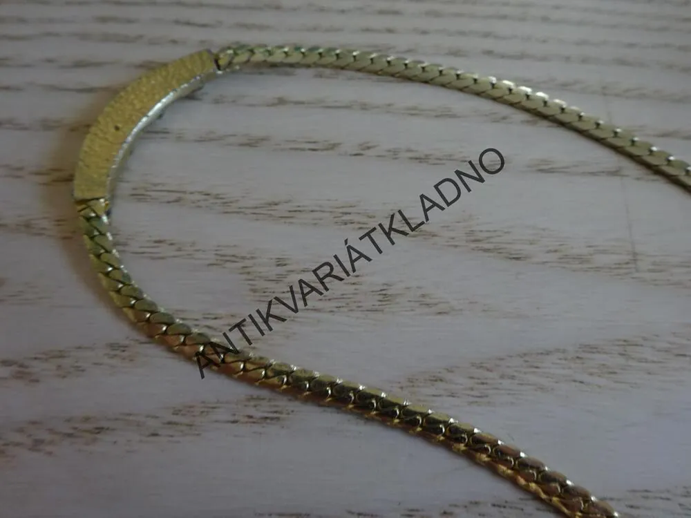 ŠPERK ŘETÍZEK S KAMINKY, STARÁ OZDOBA RETRO