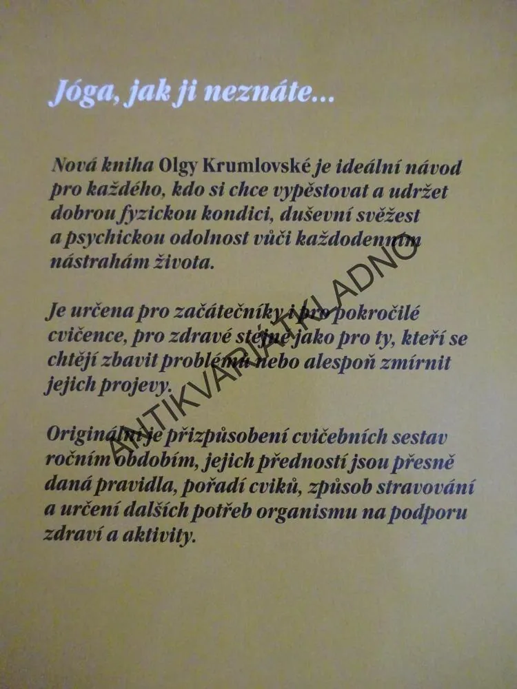 JÓGA PODLE ROČNÍCH OBDOBÍ, OLGA KRUMLOVSKÁ, **an