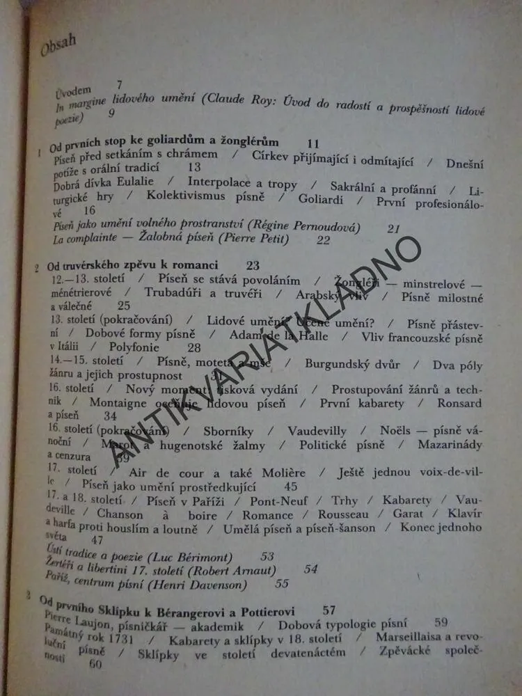 CESTA FRANCOUZSKÉHO ŠANSONU, OD STŘEDOVĚKU PO DNEŠEK, GUY ERISMANN, **an