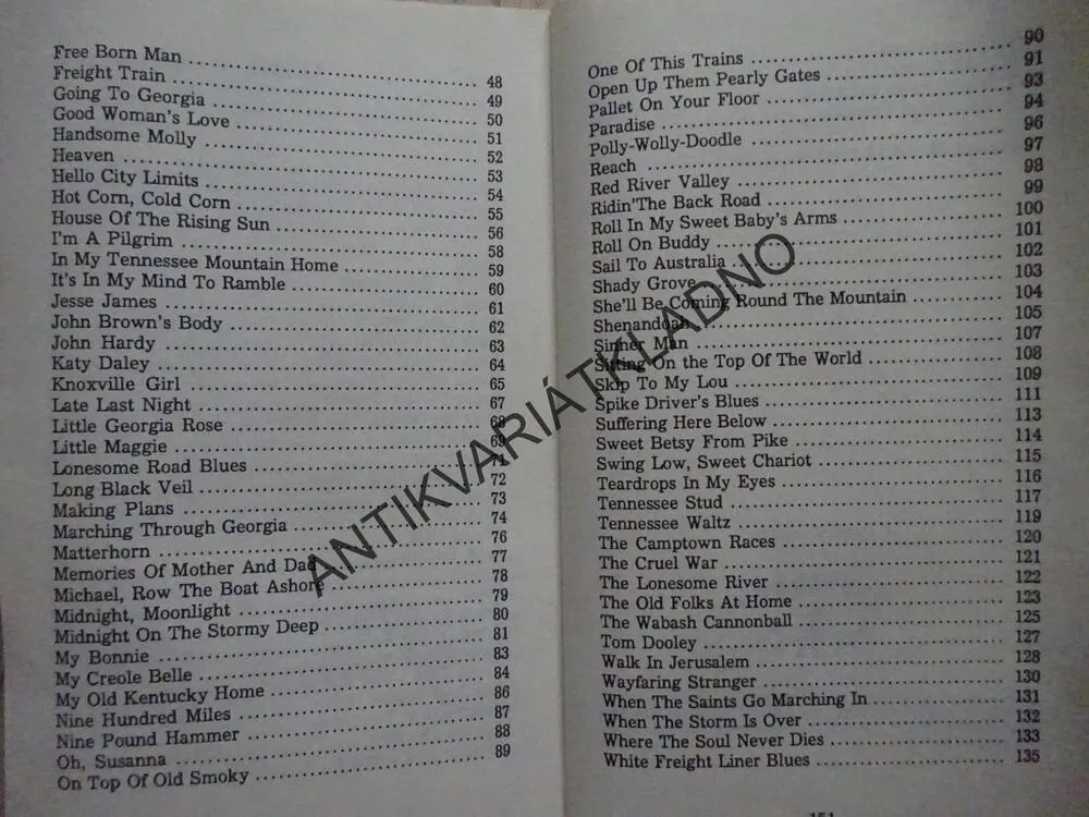 BLUEGRASS AND COUNTRY, KOSMATA, 101 PÍSNÍ V ANGLIČTINĚ, ZPĚVNÍK, NOTY, TEXTY, AKORDY