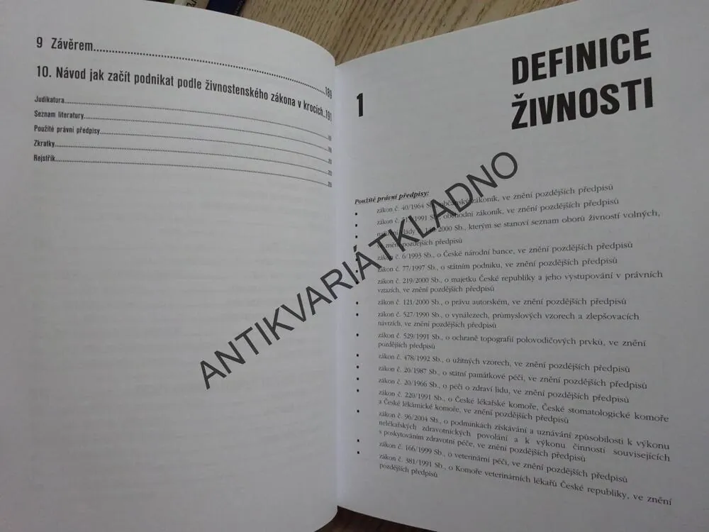 ZAKLÁDÁME A PROVOZUJEME ŽIVNOST, PODNIKÁNÍ PODLE ŽIVNOSTENSKÉHO ZÁKONA, SILVIE ŠTĚPÁNOVÁ, **an