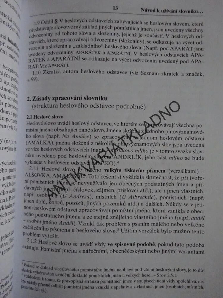 SLOVNÍK POMÍSTNÍCH JMEN V ČECHÁCH 1-5, **an