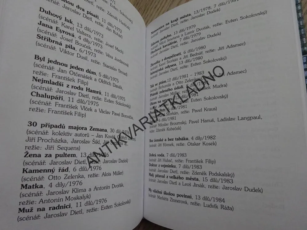 TELEVIZNÍ SERIÁL A JEHO PARADOXY, MILOŠ SMETANA, **an