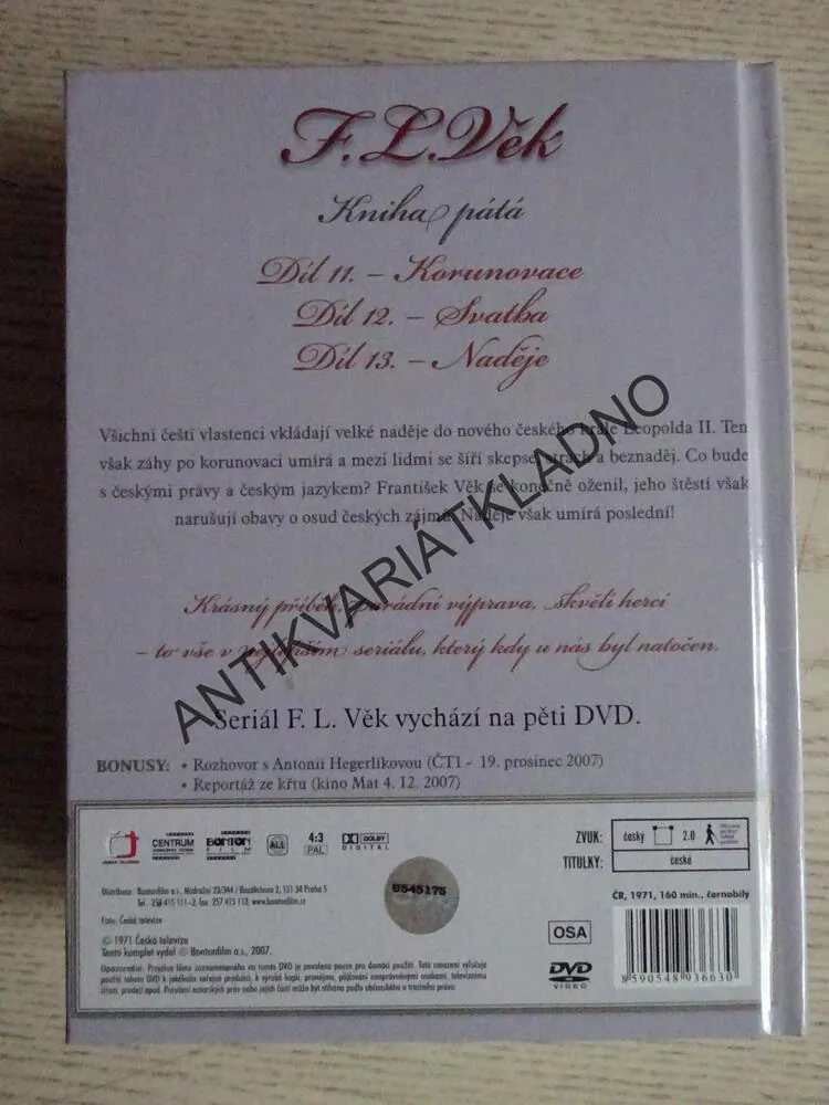 F. L. VĚK, 5X DVD FILM S KNIHOU