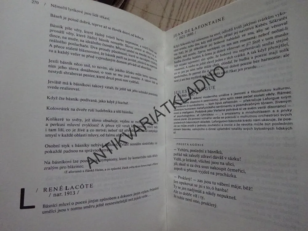 ARS POETICA, Z ÚVAH O BÁSNICKÉM UMĚNÍ OD STAROVĚKU PO DNEŠEK, **an