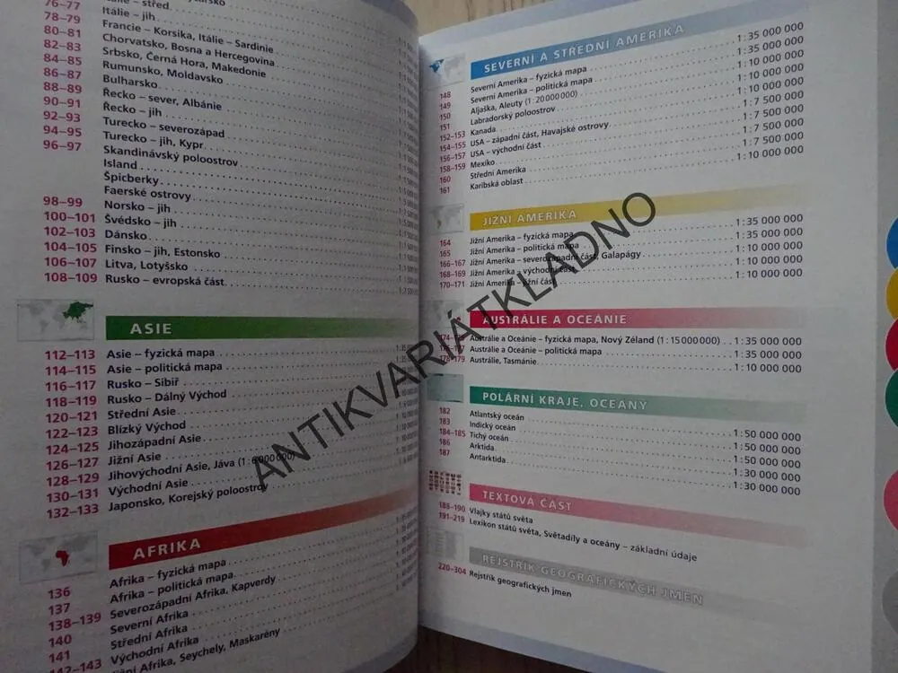 ZEMĚPISNÝ ATLAS SVĚTA, **an