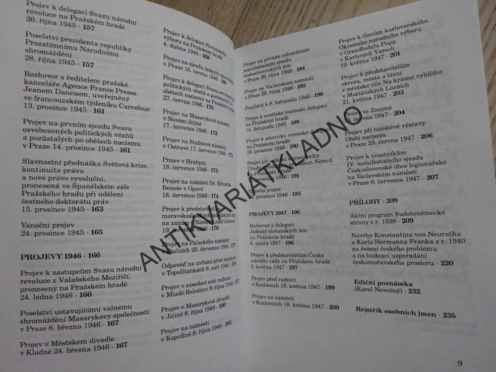 ODSUN NĚMCŮ Z ČESKOSLOVENSKA, EDVARD BENEŠ, **an