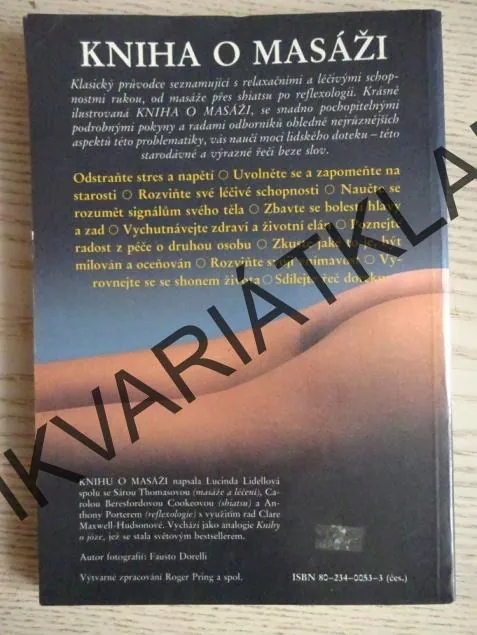 KNIHA O MASÁŽI, **an