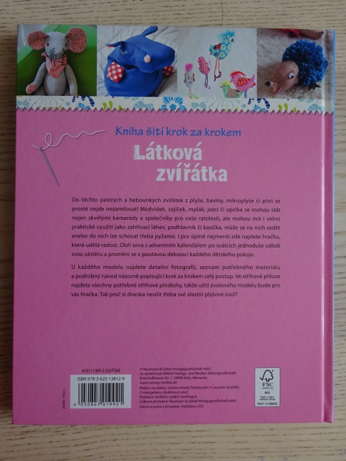LÁTKOVÁ ZVÍŘÁTKA, KNIHA ŠITÍ KROK ZA KROKEM, **an