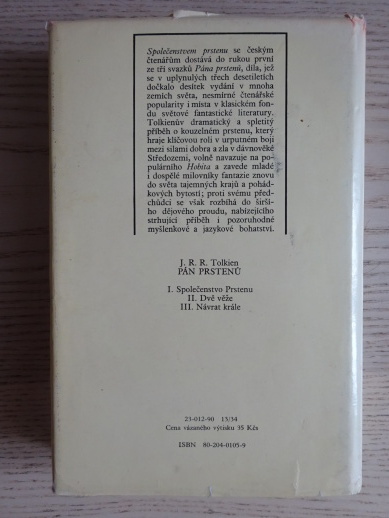 PÁN PRSTENŮ, SPOLEČENSTVO PRSTENU, J. R. R. TOLKIEN, **an
