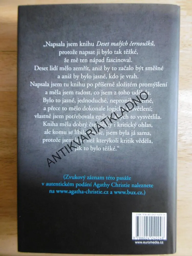 VLASTNÍ ŽIVOTOPIS, AGATHA CHRISTIE, **an