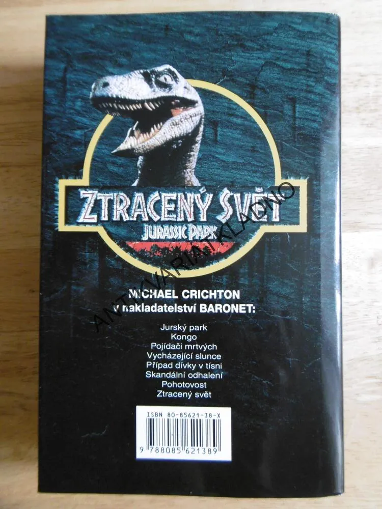 ZTRACENÝ SVĚT, JURSKÝ PARK, MICHAEL CRICHTON, **an