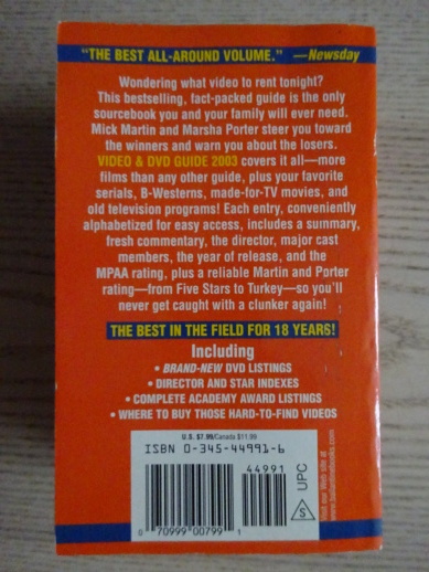 VIDEO & DVD GUIDE 2003, FILMOVÝ PRŮVODCE 2003, ANGLICKY, **an