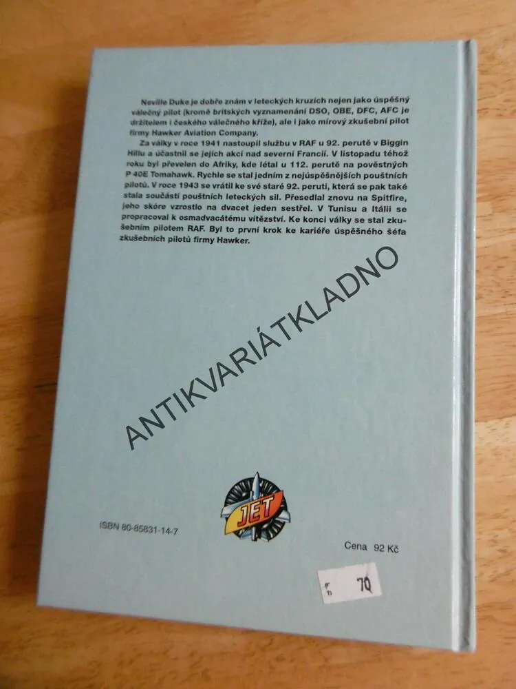 ZKUŠEBNÍ PILOT, NEVILLE DUKE, **an