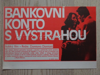 BANKOVNÍ KONTO S VÝSTRAHOU, FILMOVÝ LETÁK