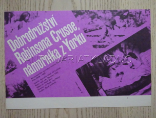 DOBRODRUŽSTVÍ ROBINSONA CRUSOE, NÁMOŘNÍKA Z YORKU, FILMOVÝ LETÁK