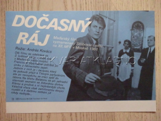 DOČASNÝ RÁJ, FILMOVÝ LETÁK