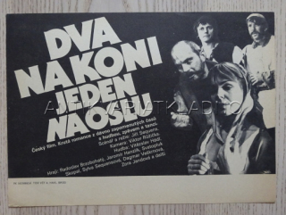 DVA NA KONI JEDEN NA OSLU, FILMOVÝ LETÁK