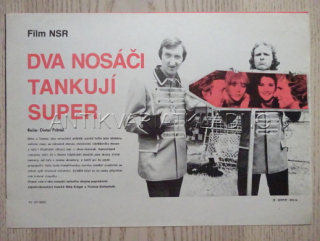 DVA NOSÁČI TANKUJÍ SUPER, FILMOVÝ LETÁK