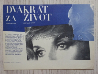 DVAKRÁT ZA ŽIVOT, FILMOVÝ LETÁK